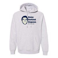 Luigi Mangione Deny Defend Depose — Free Luigi Premium Hoodie