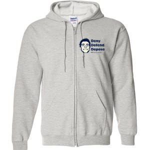 Luigi Mangione Deny Defend Depose — Free Luigi Full Zip Hoodie