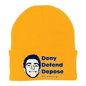 Luigi Mangione Deny Defend Depose — Free Luigi Knit Cap Winter Beanie