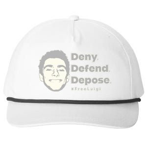 Luigi Mangione Deny Defend Depose — Free Luigi Snapback Five-Panel Rope Hat