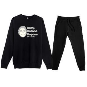 Luigi Mangione Deny Defend Depose — Free Luigi Premium Crewneck Sweatsuit Set