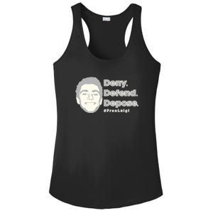 Luigi Mangione Deny Defend Depose — Free Luigi Ladies PosiCharge Competitor Racerback Tank