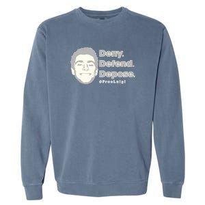 Luigi Mangione Deny Defend Depose — Free Luigi Garment-Dyed Sweatshirt