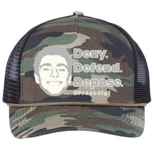 Luigi Mangione Deny Defend Depose — Free Luigi Retro Rope Trucker Hat Cap