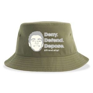 Luigi Mangione Deny Defend Depose — Free Luigi Sustainable Bucket Hat