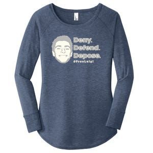 Luigi Mangione Deny Defend Depose — Free Luigi Women's Perfect Tri Tunic Long Sleeve Shirt