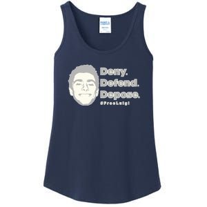 Luigi Mangione Deny Defend Depose — Free Luigi Ladies Essential Tank