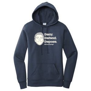 Luigi Mangione Deny Defend Depose — Free Luigi Women's Pullover Hoodie