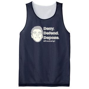 Luigi Mangione Deny Defend Depose — Free Luigi Mesh Reversible Basketball Jersey Tank