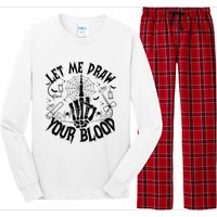 Let Me Draw Your Blood Nurse Spooky Party Halloween Long Sleeve Pajama Set