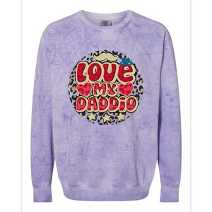 Love My Daddio Fathers Day Funny Super Daddio Colorblast Crewneck Sweatshirt