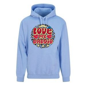 Love My Daddio Fathers Day Funny Super Daddio Unisex Surf Hoodie