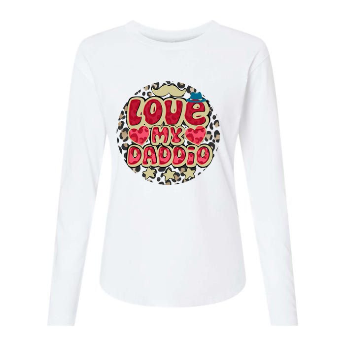 Love My Daddio Fathers Day Funny Super Daddio Womens Cotton Relaxed Long Sleeve T-Shirt