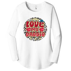 Love My Daddio Fathers Day Funny Super Daddio Women's Perfect Tri Tunic Long Sleeve Shirt