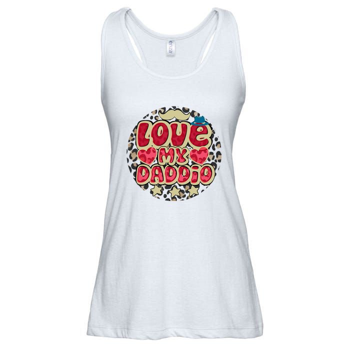 Love My Daddio Fathers Day Funny Super Daddio Ladies Essential Flowy Tank