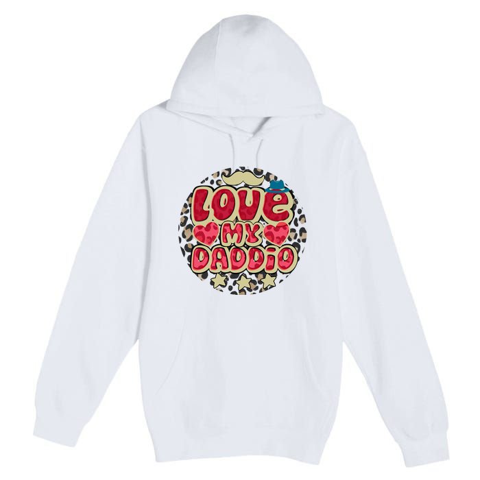 Love My Daddio Fathers Day Funny Super Daddio Premium Pullover Hoodie