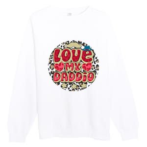 Love My Daddio Fathers Day Funny Super Daddio Premium Crewneck Sweatshirt