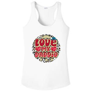 Love My Daddio Fathers Day Funny Super Daddio Ladies PosiCharge Competitor Racerback Tank