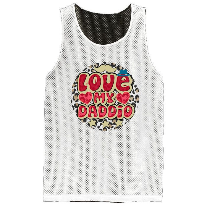 Love My Daddio Fathers Day Funny Super Daddio Mesh Reversible Basketball Jersey Tank