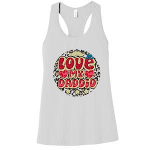 Love My Daddio Fathers Day Funny Super Daddio Women's Racerback Tank