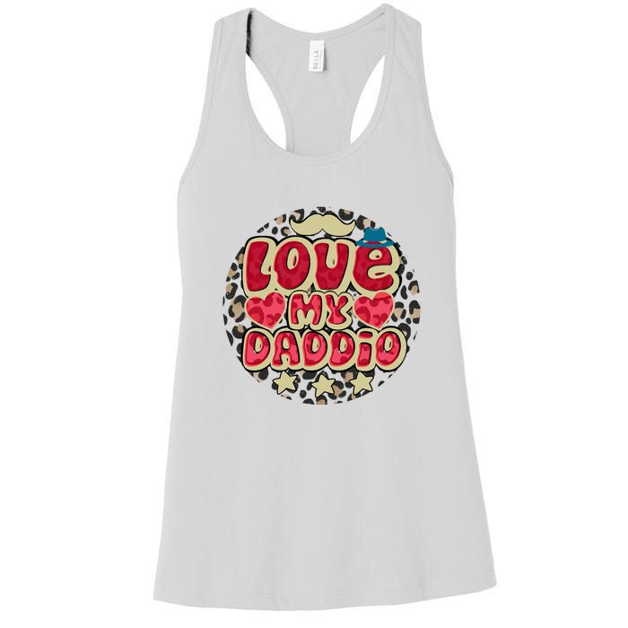 Love My Daddio Fathers Day Funny Super Daddio Women's Racerback Tank