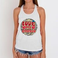 Love My Daddio Fathers Day Funny Super Daddio Women's Knotted Racerback Tank