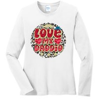 Love My Daddio Fathers Day Funny Super Daddio Ladies Long Sleeve Shirt