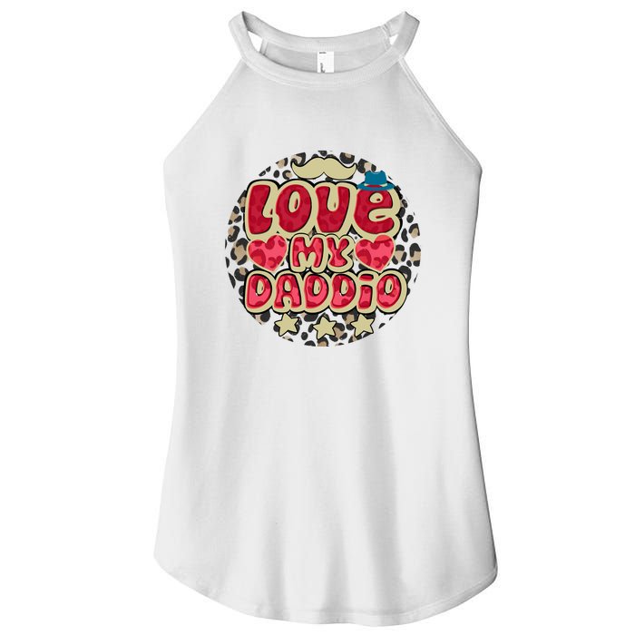 Love My Daddio Fathers Day Funny Super Daddio Women's Perfect Tri Rocker Tank