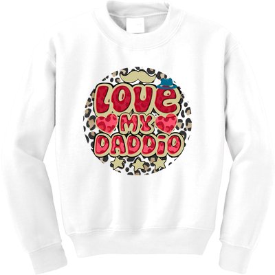 Love My Daddio Fathers Day Funny Super Daddio Kids Sweatshirt