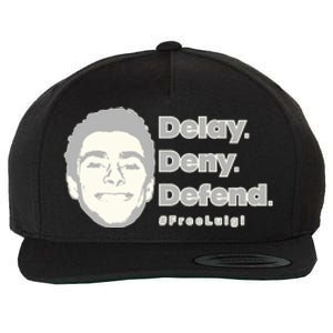 Luigi Delay Deny Defend Wool Snapback Cap