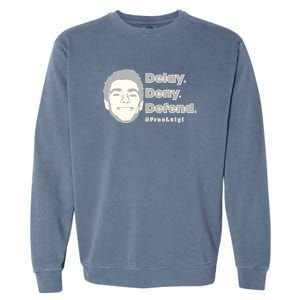 Luigi Delay Deny Defend Garment-Dyed Sweatshirt