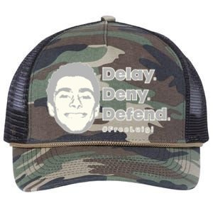 Luigi Delay Deny Defend Retro Rope Trucker Hat Cap