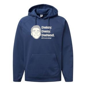 Luigi Delay Deny Defend Performance Fleece Hoodie