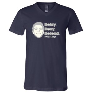 Luigi Delay Deny Defend V-Neck T-Shirt