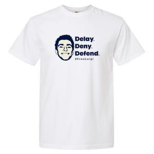 Luigi Delay Deny Defend Garment-Dyed Heavyweight T-Shirt