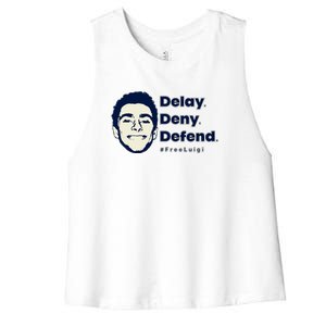 Luigi Delay Deny Defend Women's Racerback Cropped Tank