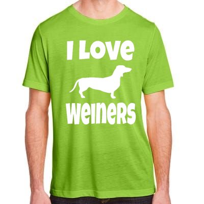 Lover Mom Dad I Love Weiners Gift Weiner Dog Owner Dachshund Adult ChromaSoft Performance T-Shirt