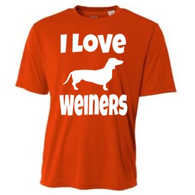 Lover Mom Dad I Love Weiners Gift Weiner Dog Owner Dachshund Cooling Performance Crew T-Shirt