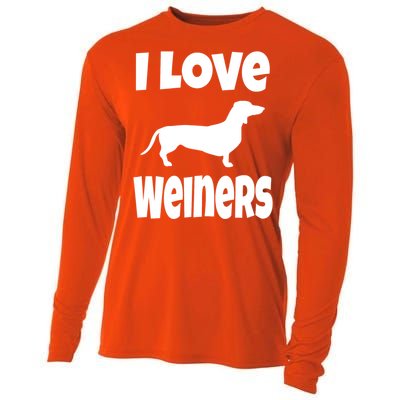 Lover Mom Dad I Love Weiners Gift Weiner Dog Owner Dachshund Cooling Performance Long Sleeve Crew