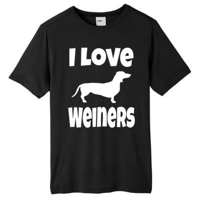 Lover Mom Dad I Love Weiners Gift Weiner Dog Owner Dachshund Tall Fusion ChromaSoft Performance T-Shirt