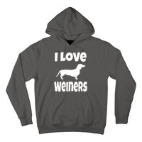 Lover Mom Dad I Love Weiners Gift Weiner Dog Owner Dachshund Hoodie