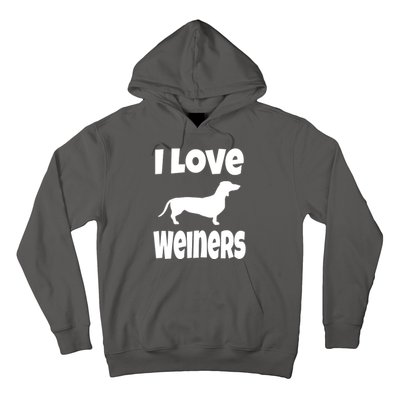 Lover Mom Dad I Love Weiners Gift Weiner Dog Owner Dachshund Hoodie