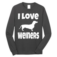 Lover Mom Dad I Love Weiners Gift Weiner Dog Owner Dachshund Long Sleeve Shirt