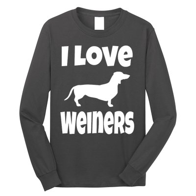 Lover Mom Dad I Love Weiners Gift Weiner Dog Owner Dachshund Long Sleeve Shirt