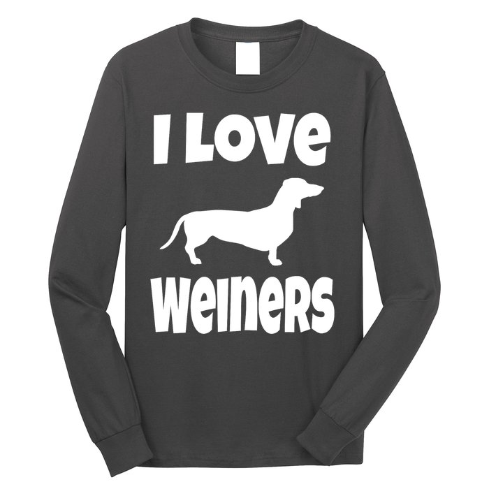 Lover Mom Dad I Love Weiners Gift Weiner Dog Owner Dachshund Long Sleeve Shirt