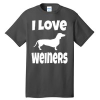 Lover Mom Dad I Love Weiners Gift Weiner Dog Owner Dachshund Tall T-Shirt