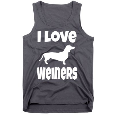 Lover Mom Dad I Love Weiners Gift Weiner Dog Owner Dachshund Tank Top