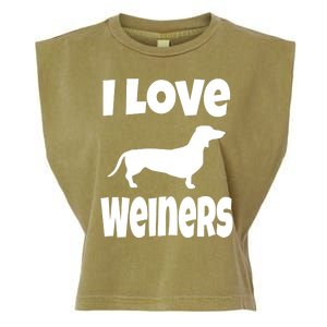 Lover Mom Dad I Love Weiners Gift Weiner Dog Owner Dachshund Garment-Dyed Women's Muscle Tee