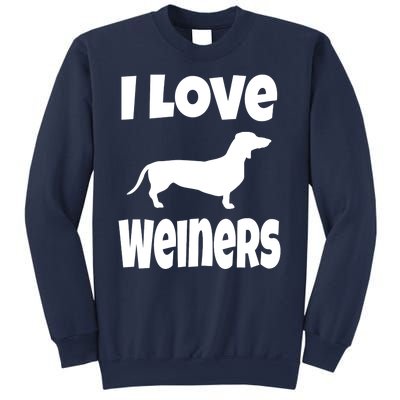 Lover Mom Dad I Love Weiners Gift Weiner Dog Owner Dachshund Sweatshirt