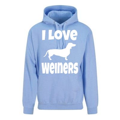 Lover Mom Dad I Love Weiners Gift Weiner Dog Owner Dachshund Unisex Surf Hoodie